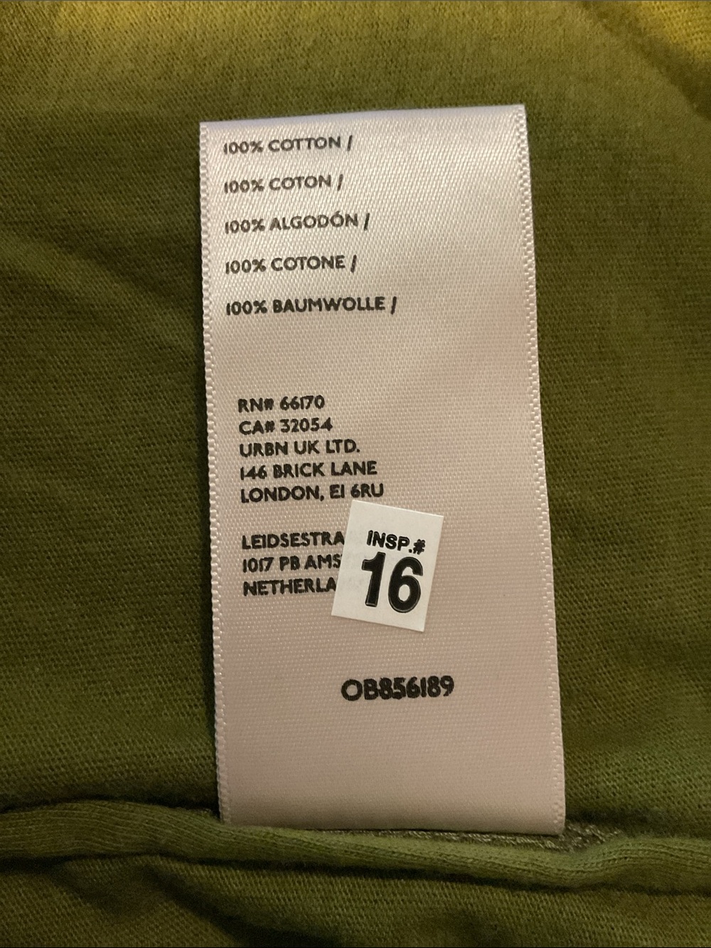 🌱NWT We The Free free people Olive Green Cropped Crewneck Tee - Picture 6 of 7